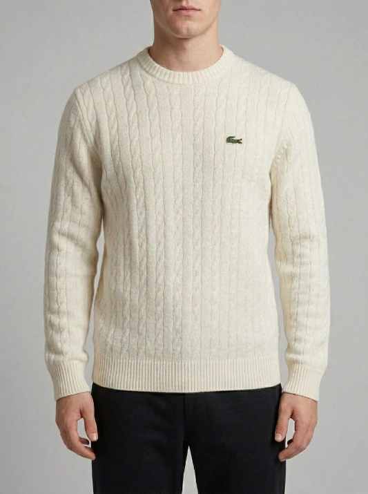 Lacoste / Knit-Sweater / Pasha Style / Beige / S/M
