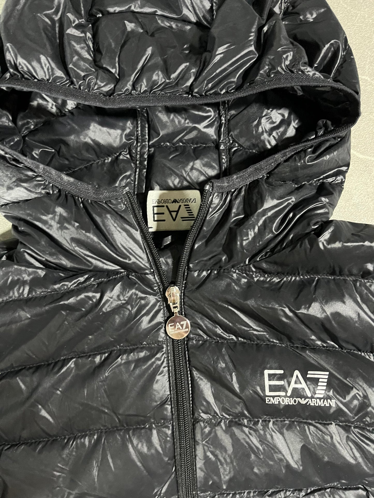Ea7 / Übergangsjacke / Slim fit / Schwarz / Shinny / S